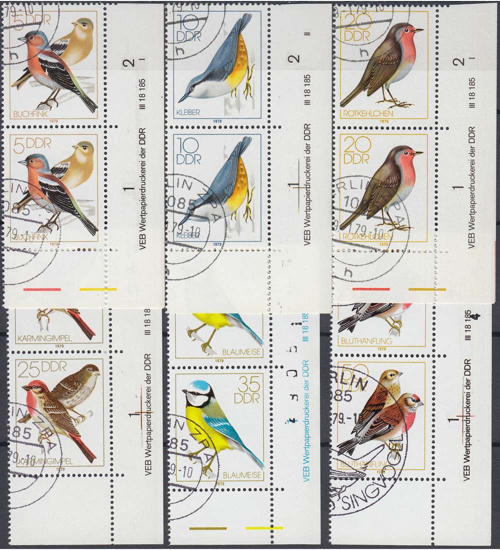 DDR Nr. 2388-2393 DV gestempelt Druckvermerk