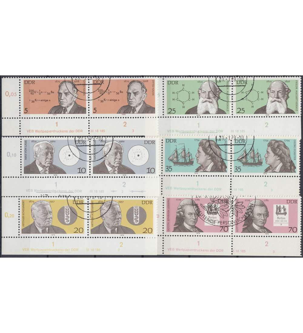 DDR Nr. 2406-2411 DV gestempelt Druckvermerk