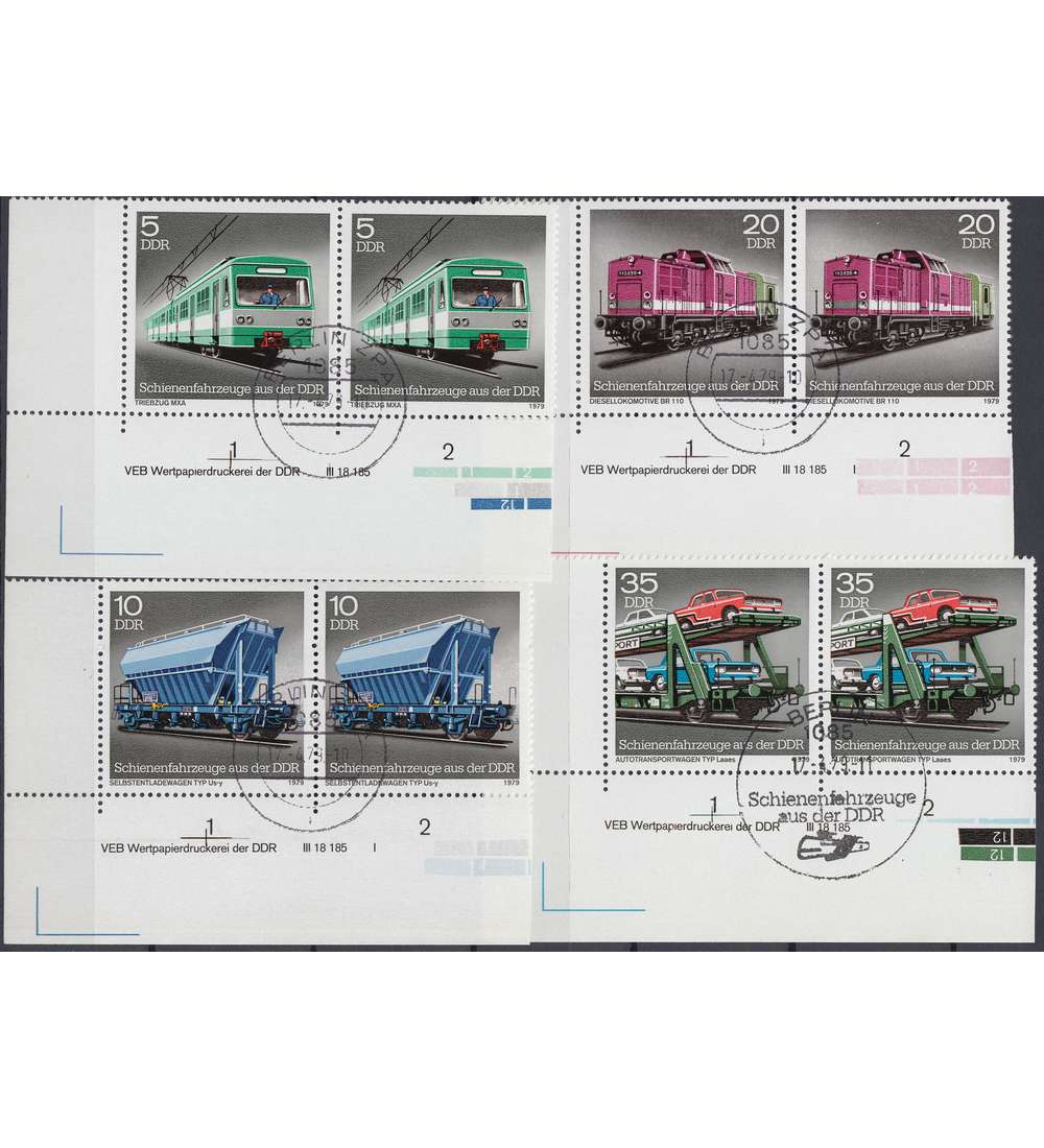 DDR Nr. 2414-2417 DV gestempelt Druckvermerk