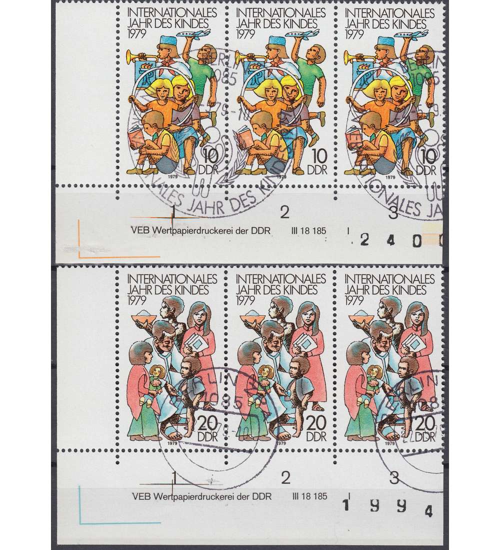 DDR Nr. 2422-2423 DV gestempelt Druckvermerk