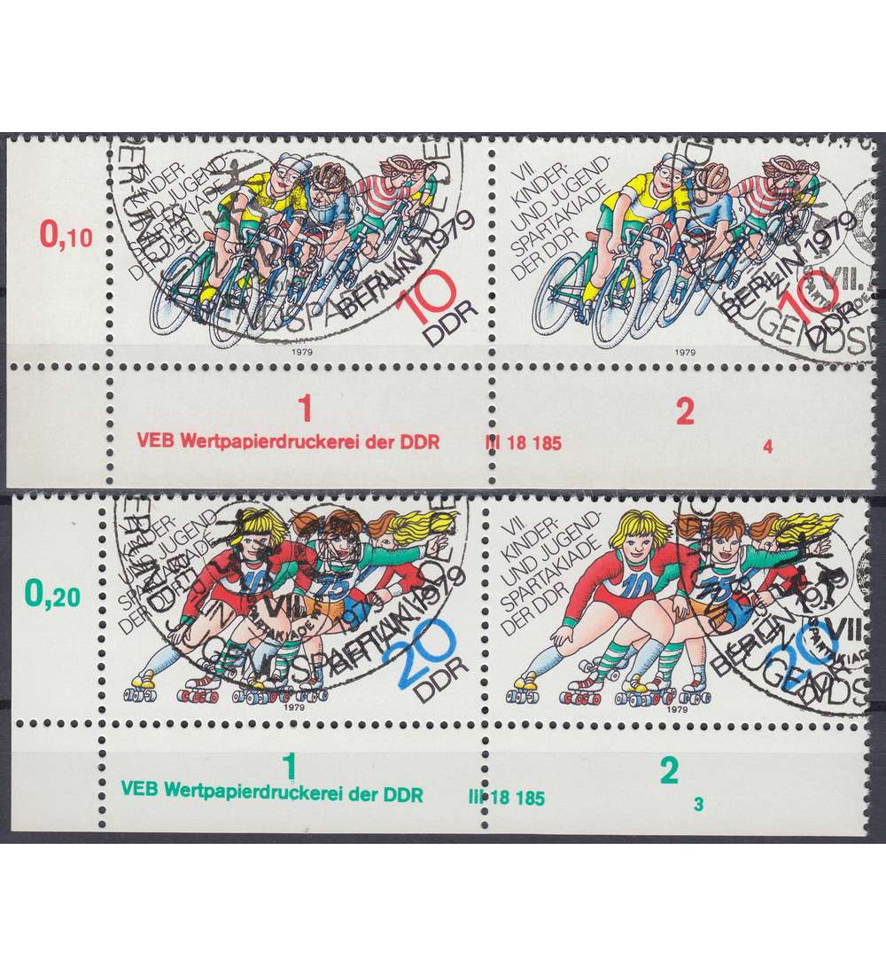 DDR Nr. 2433-2434 DV gestempelt Druckvermerk