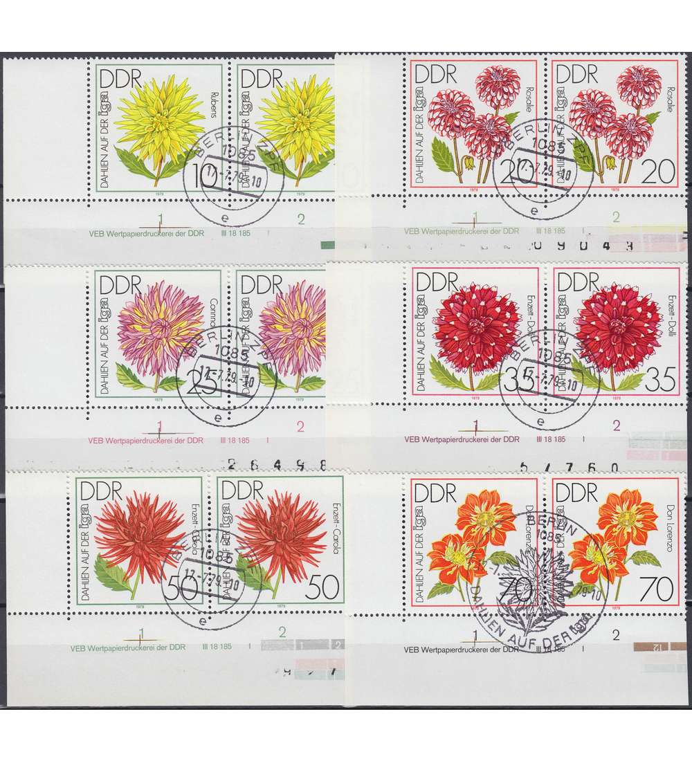 DDR Nr. 2435-2440 DV gestempelt Druckvermerk