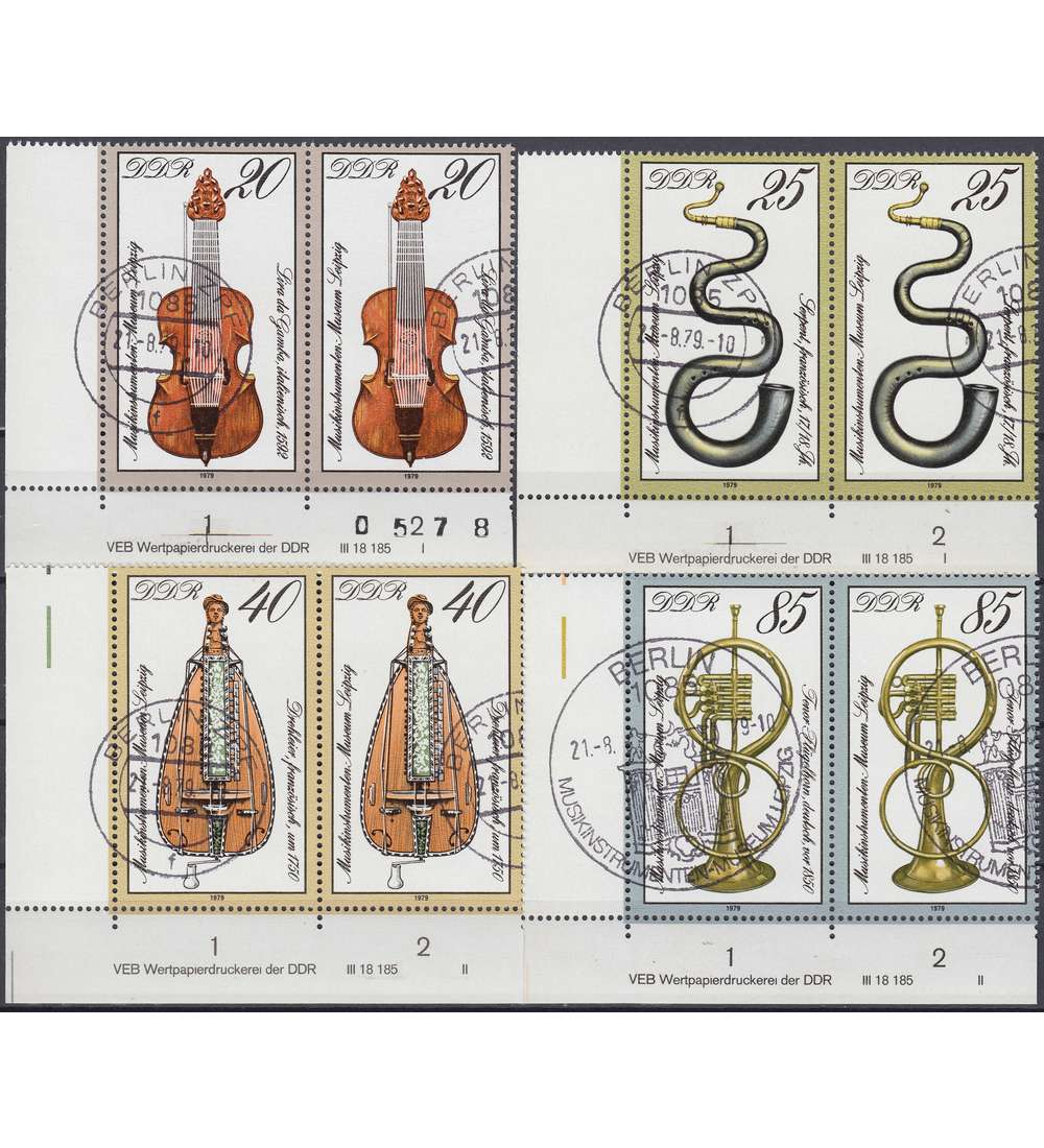 DDR Nr. 2445-2448 DV gestempelt Druckvermerk