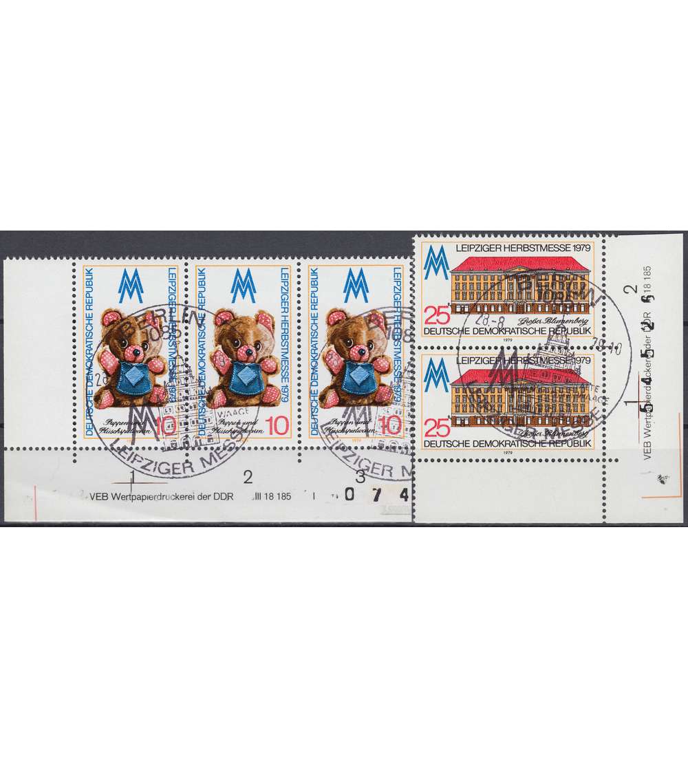 DDR Nr. 2452-2453 DV gestempelt Druckvermerk