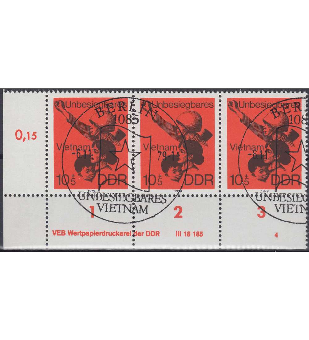 DDR Nr. 2463 DV gestempelt Druckvermerk