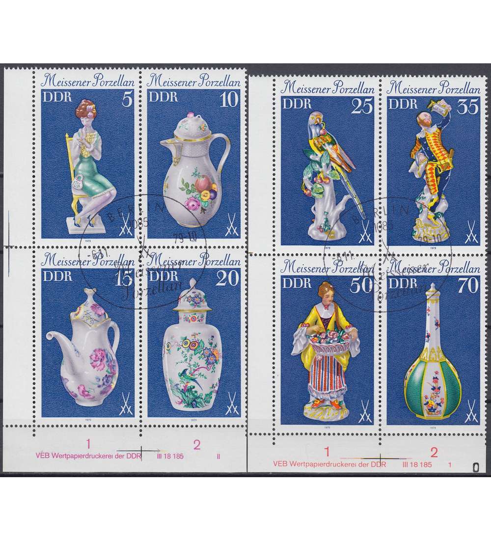 DDR Nr. 2464-2471 DV gestempelt Druckvermerk