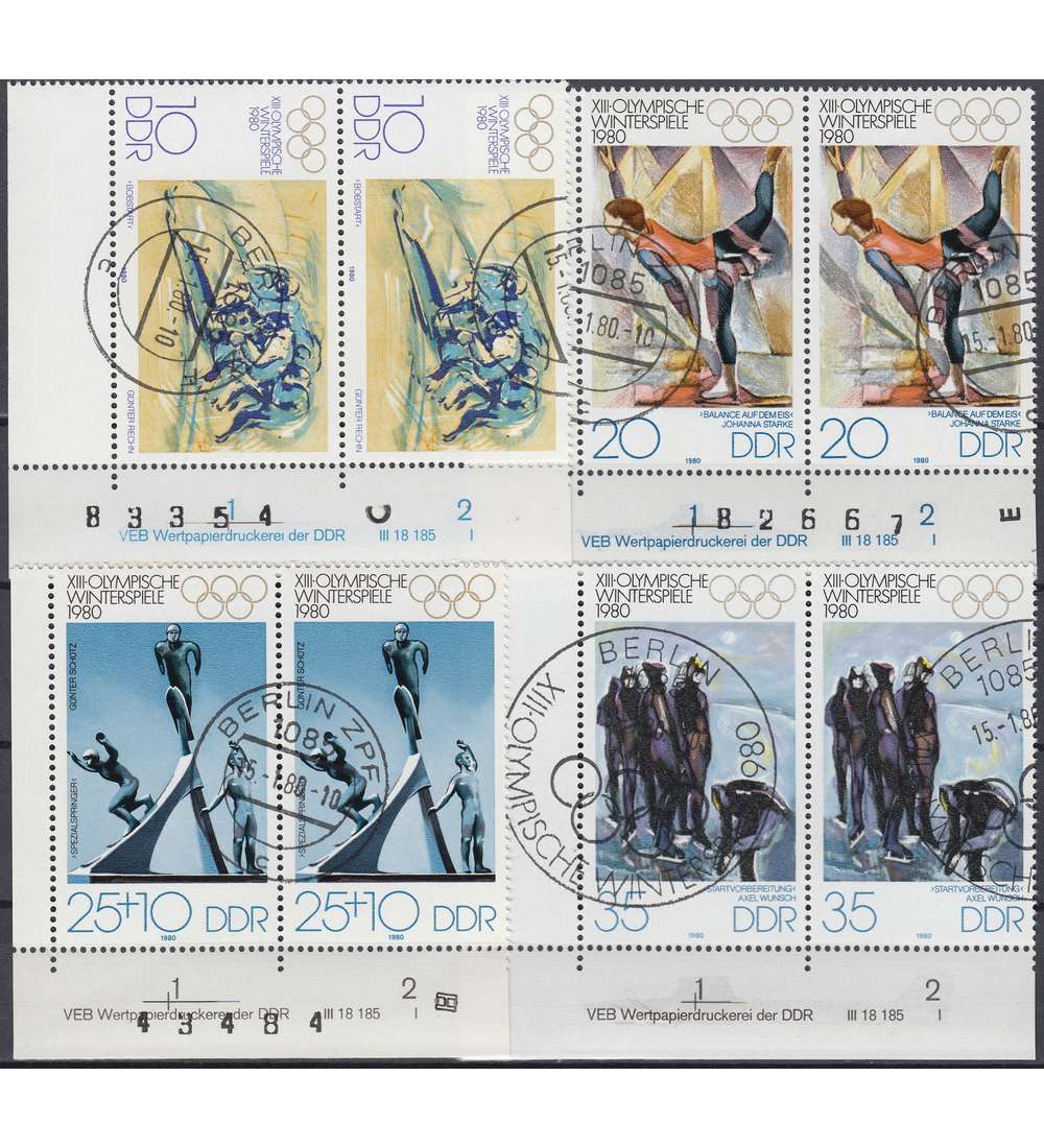 DDR Nr. 2478-2481 DV gestempelt Druckvermerk