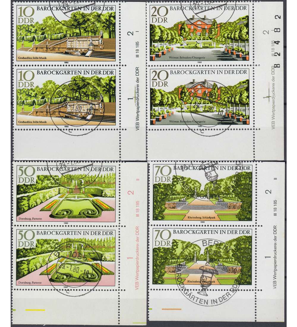 DDR Nr. 2486-2489 DV gestempelt Druckvermerk