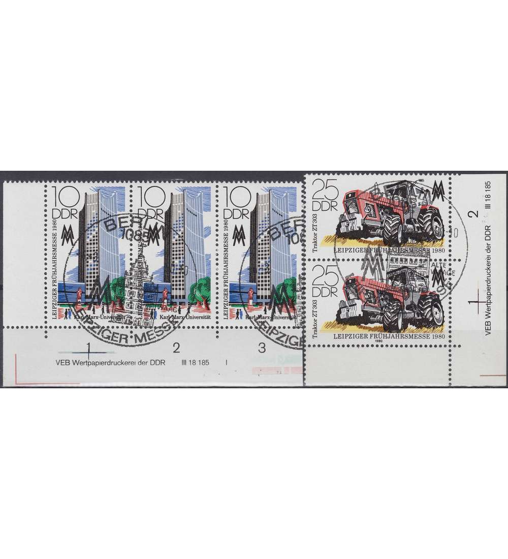 DDR Nr. 2498-2499 DV gestempelt Druckvermerk