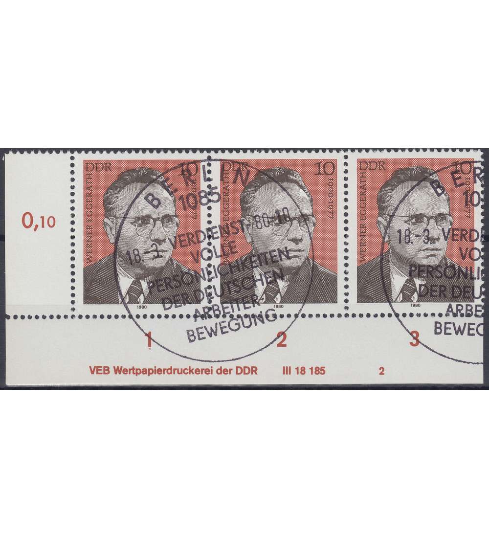 DDR Nr. 2500 DV gestempelt Druckvermerk