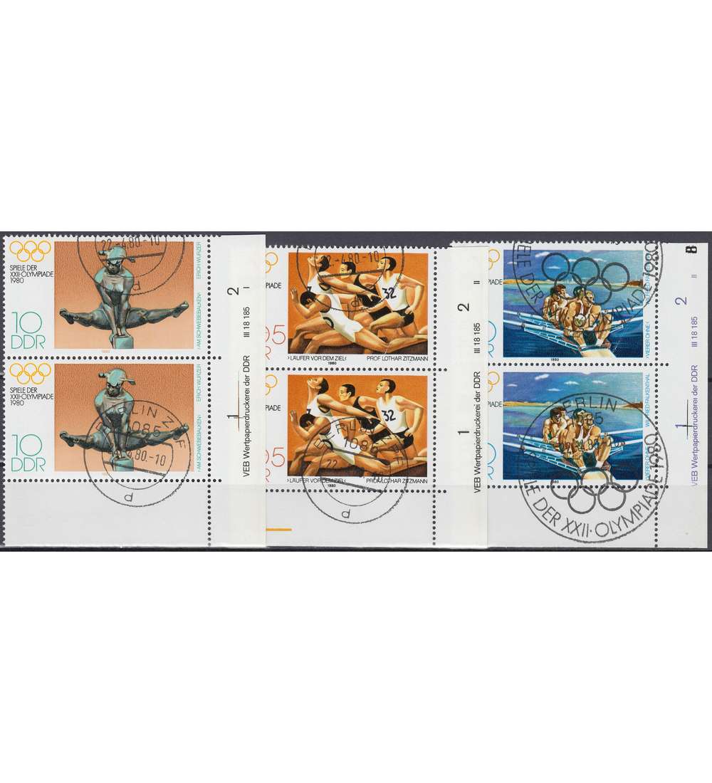 DDR Nr. 2503-2505 DV gestempelt Druckvermerk