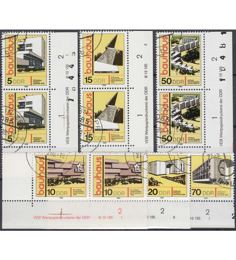 DDR Nr. 2508-2513 DV gestempelt Druckvermerk