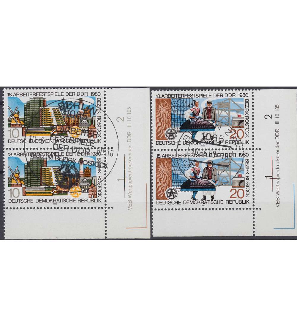 DDR Nr. 2514-2515 DV gestempelt Druckvermerk