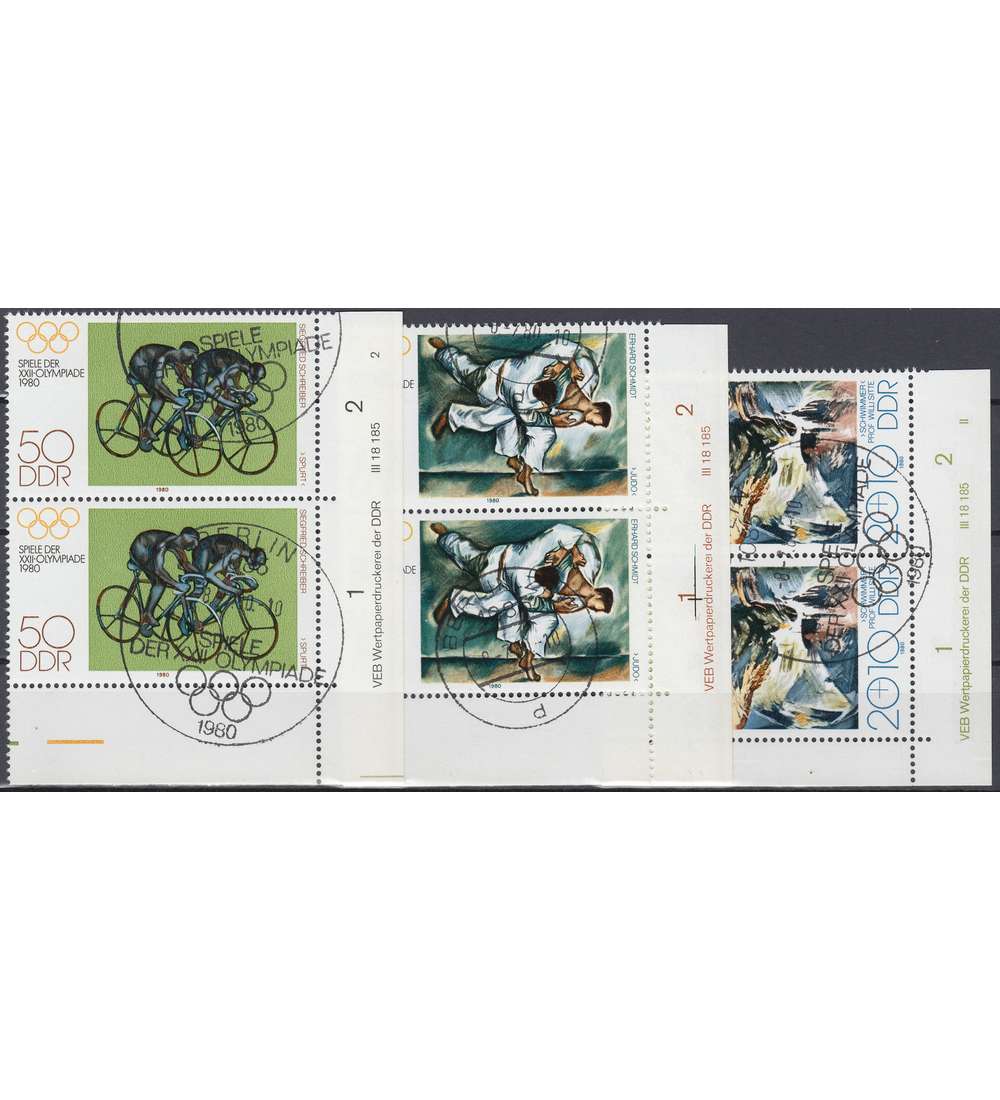 DDR Nr. 2528-2530 DV gestempelt Druckvermerk