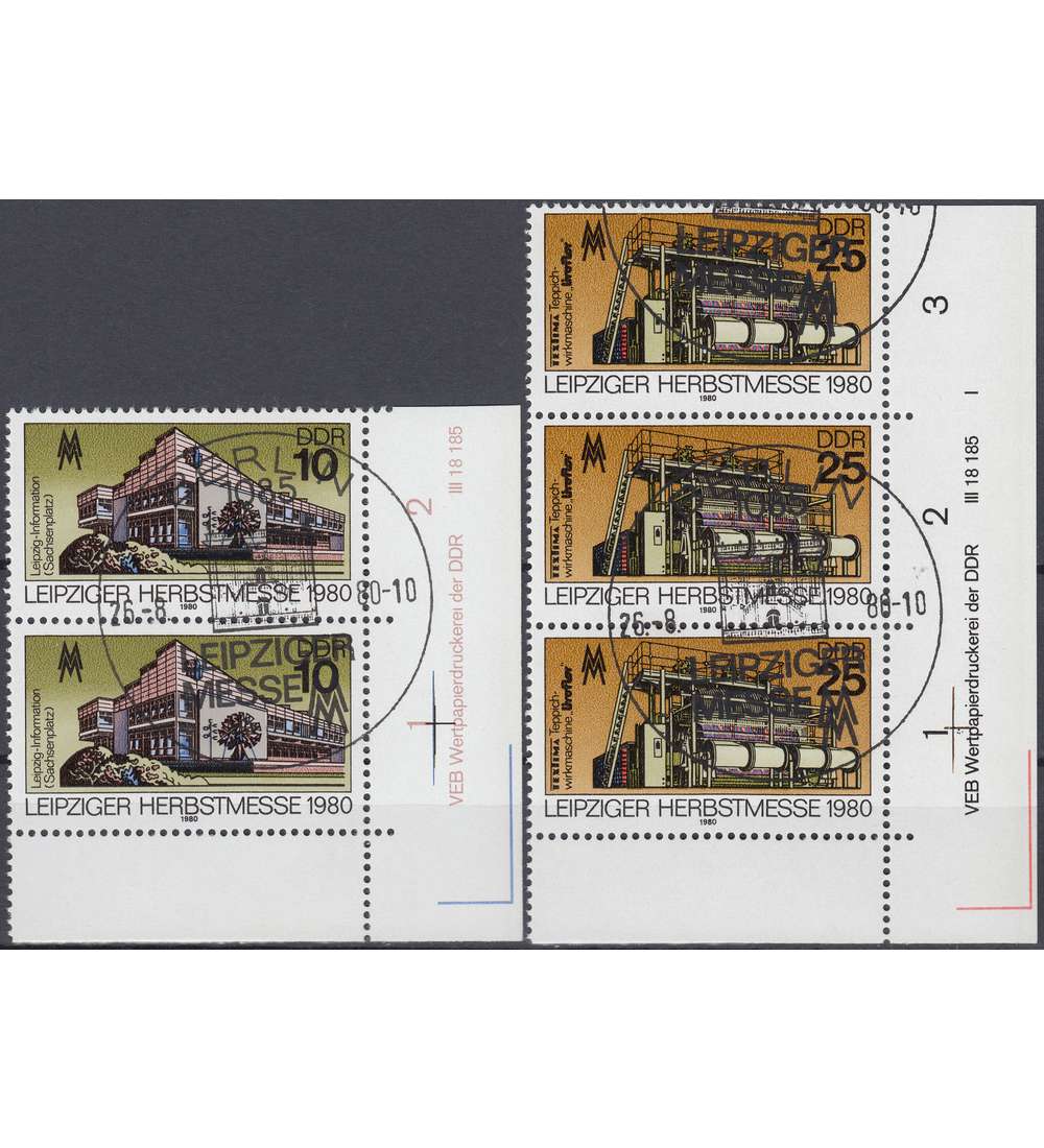 DDR Nr. 2539-2540 DV gestempelt Druckvermerk