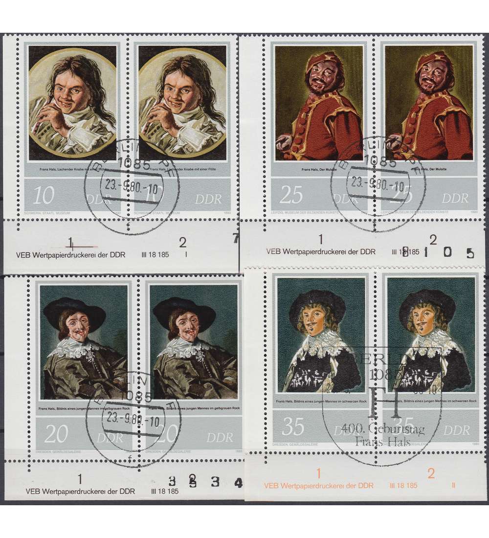 DDR Nr. 2543-2546 DV gestempelt Druckvermerk