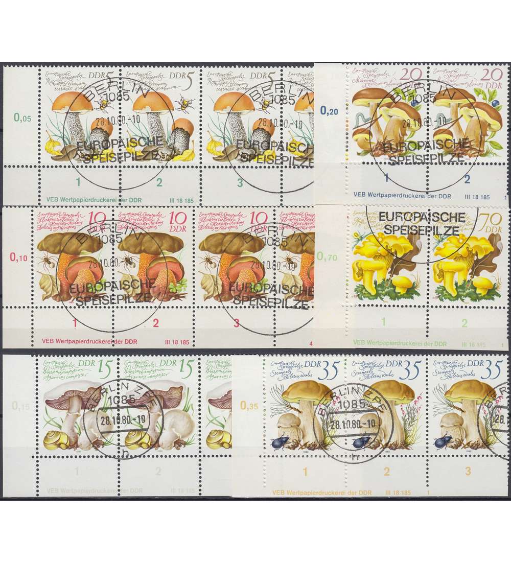 DDR Nr. 2551-2556 DV gestempelt Druckvermerk