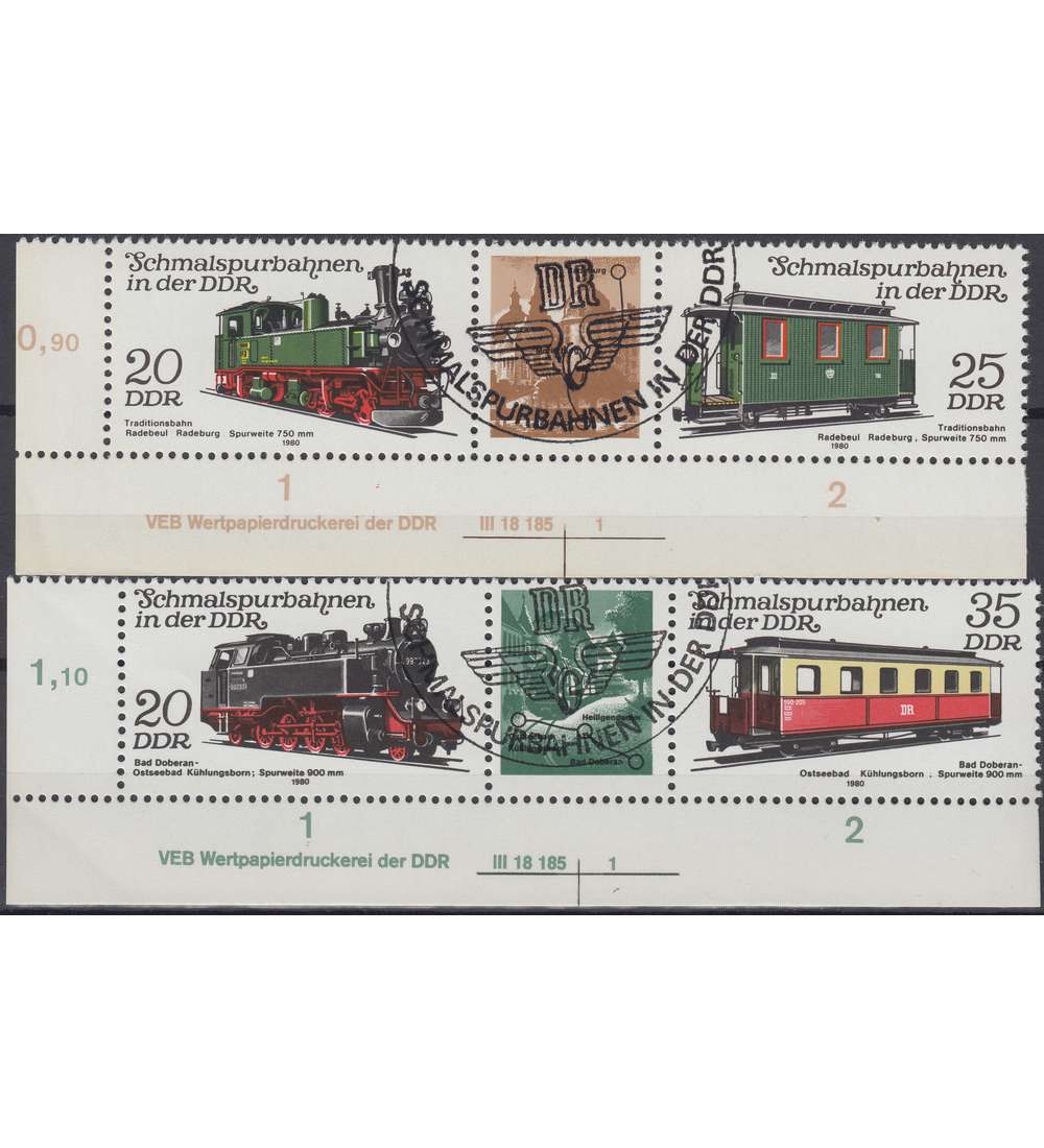 DDR Nr. 2562-2565 DV gestempelt Druckvermerk