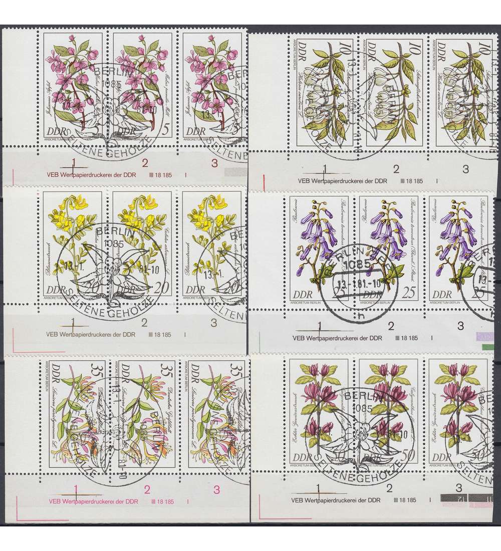 DDR Nr. 2573-2578 DV gestempelt Druckvermerk