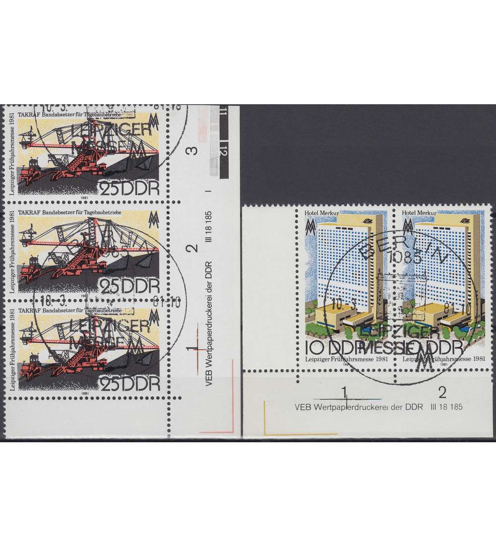 DDR Nr. 2593-2594 DV gestempelt Druckvermerk