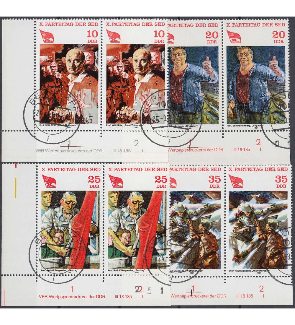 DDR Nr. 2595-2598 DV gestempelt Druckvermerk