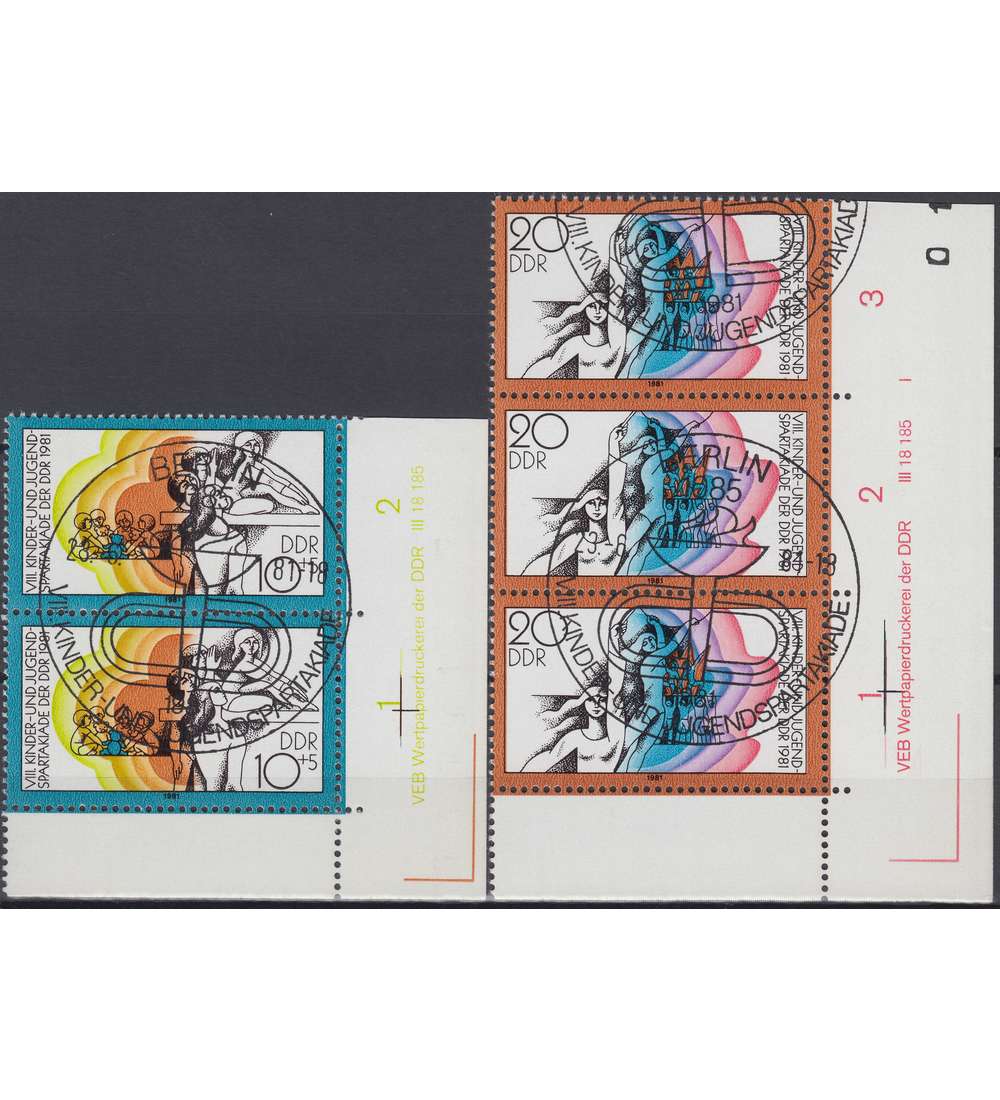 DDR Nr. 2617-2618 DV gestempelt Druckvermerk