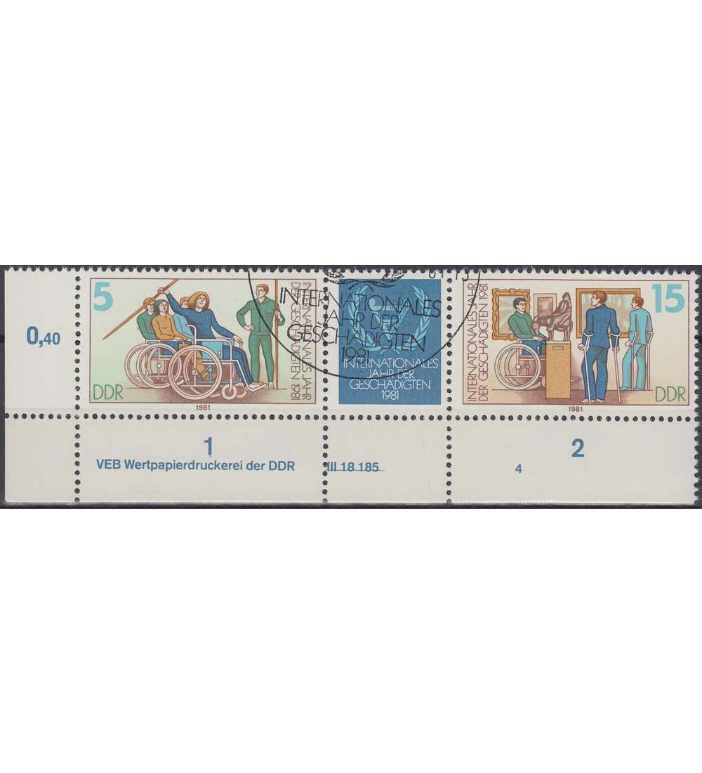 DDR Nr. 2621-2622 DV gestempelt Druckvermerk