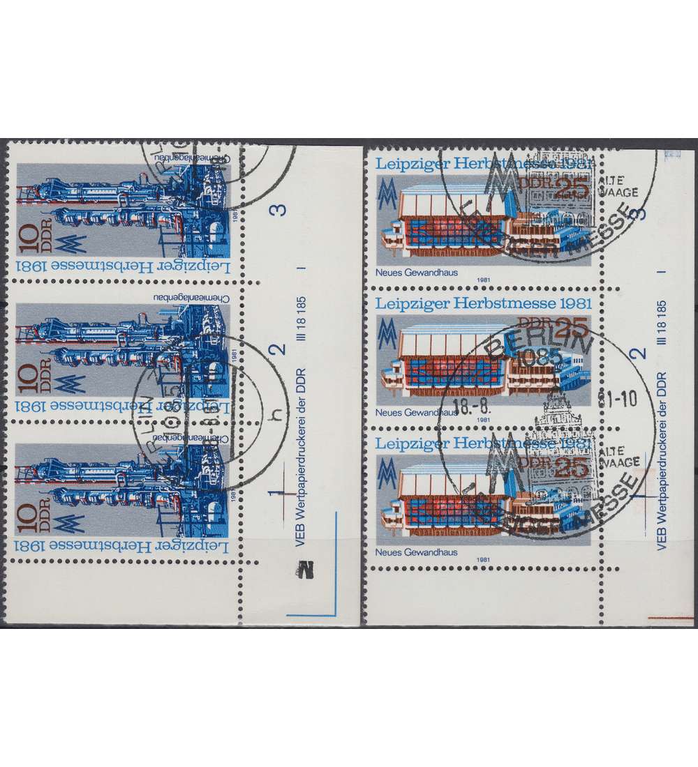 DDR Nr. 2634-2635 DV gestempelt Druckvermerk