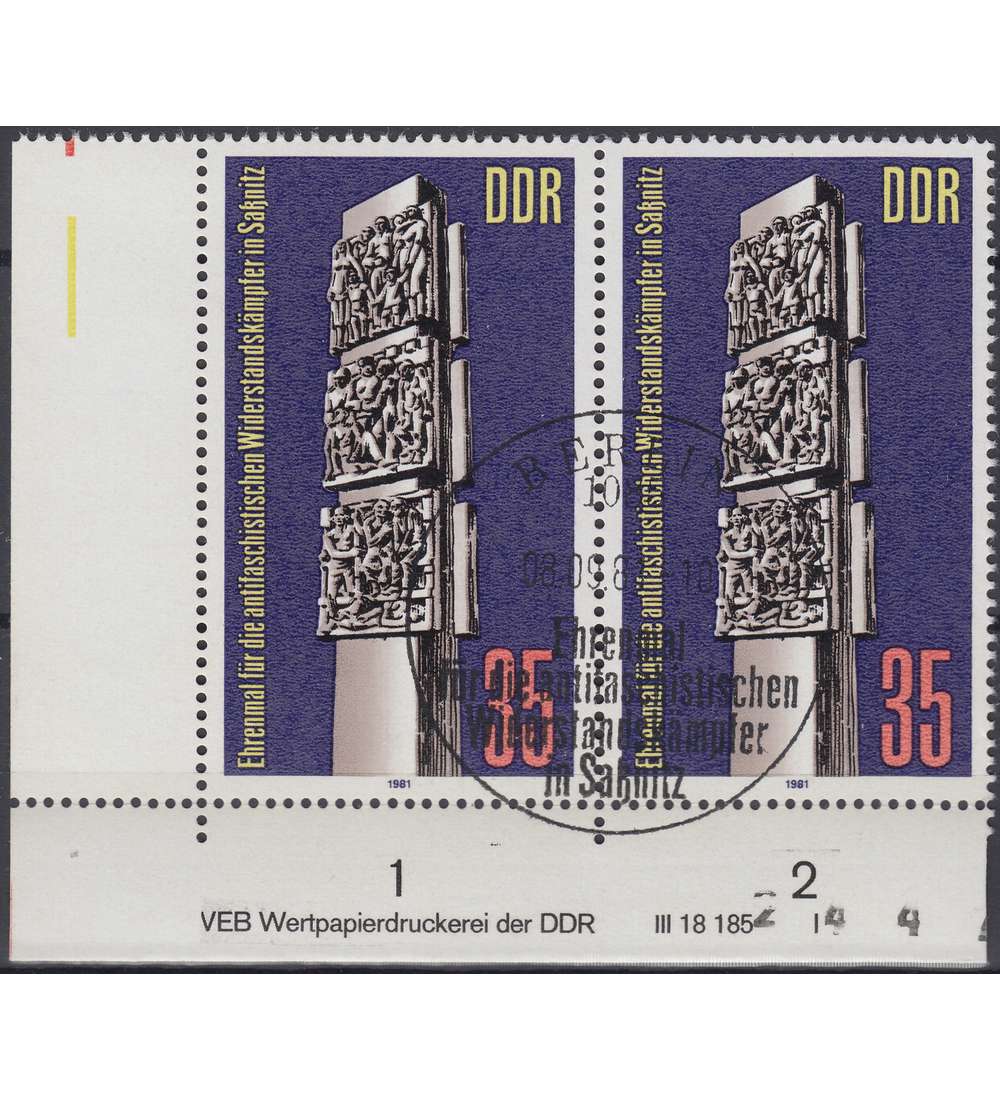 DDR Nr. 2639 DV gestempelt Druckvermerk