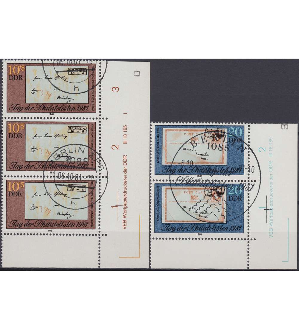 DDR Nr. 2646-2647 DV gestempelt Druckvermerk