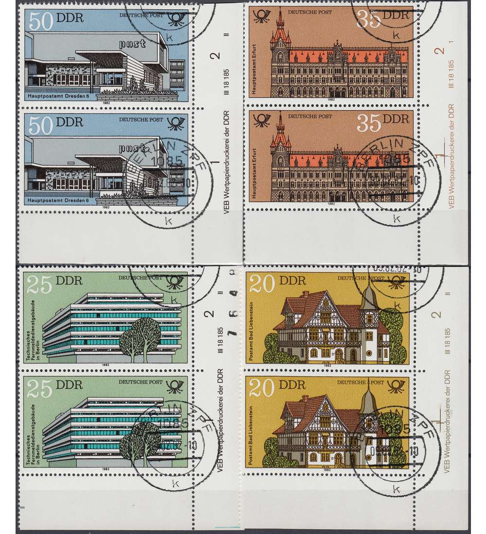 DDR Nr. 2673-2676 DV gestempelt Druckvermerk