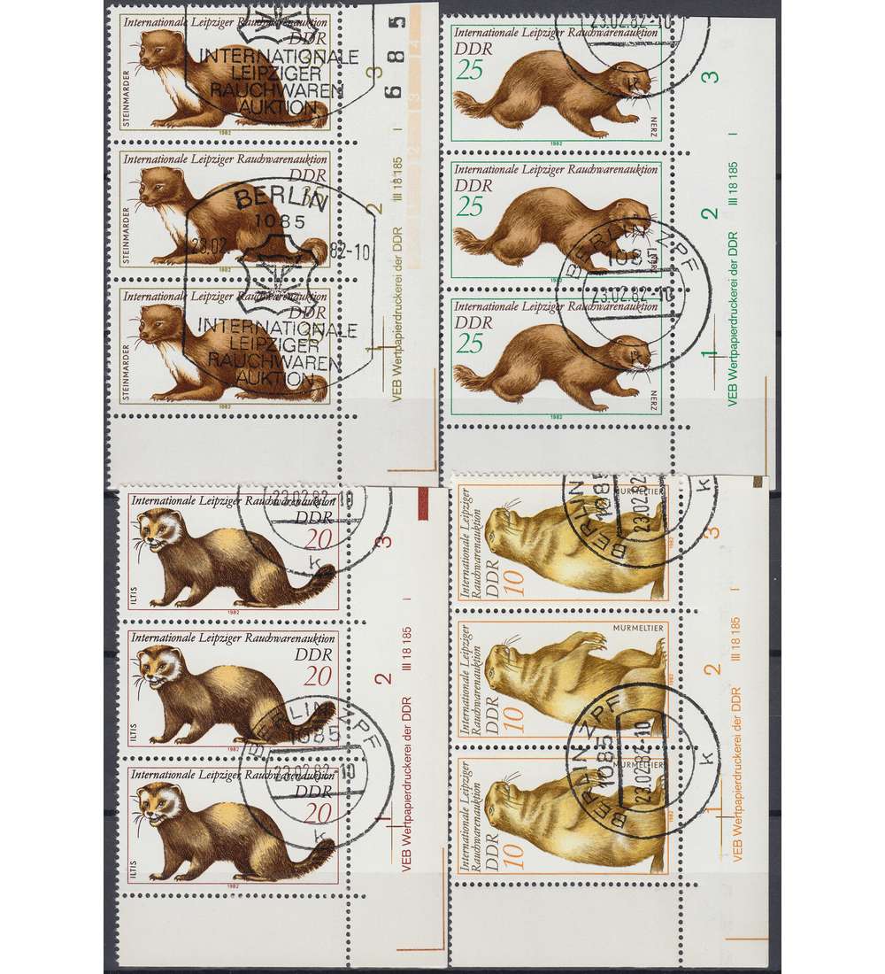 DDR Nr. 2677-2680 DV gestempelt Druckvermerk