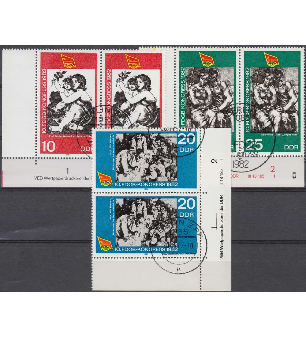 DDR Nr. 2699-2701 DV gestempelt Druckvermerk