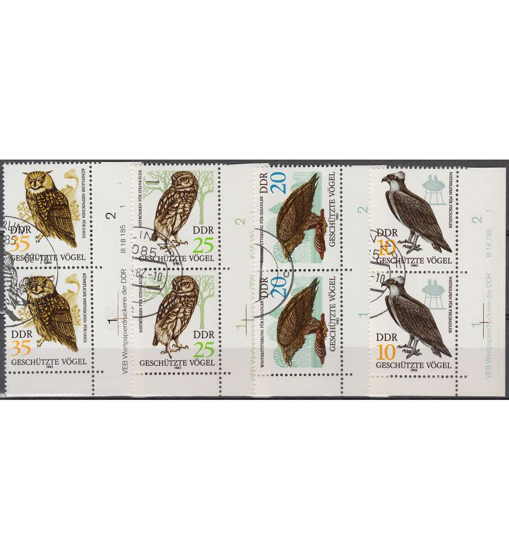 DDR Nr. 2702-2705 DV gestempelt Druckvermerk