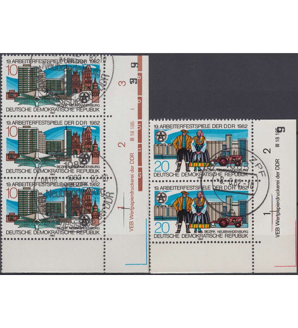 DDR Nr. 2706-2707 DV gestempelt Druckvermerk