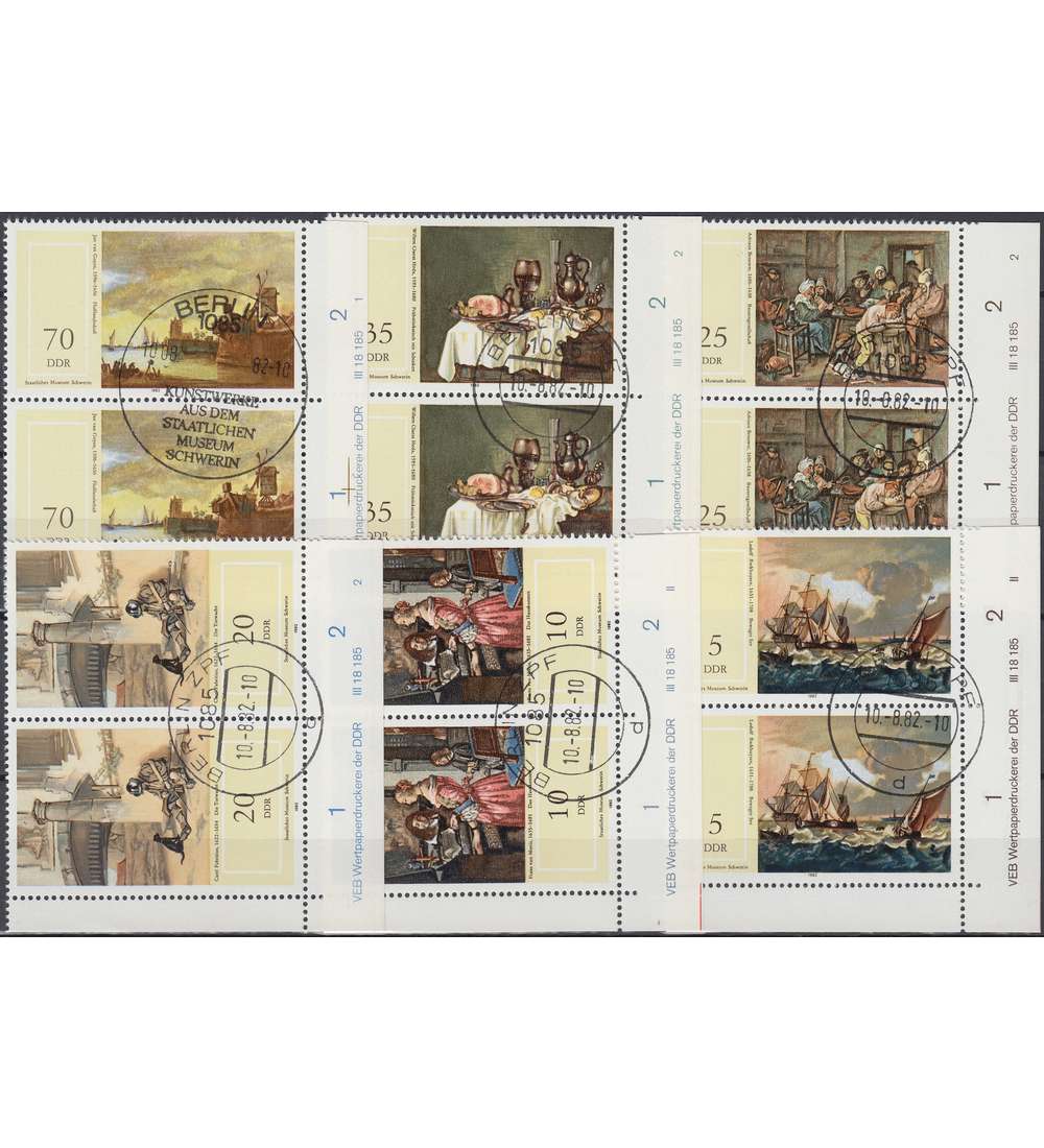 DDR Nr. 2726-2731 DV gestempelt Druckvermerk