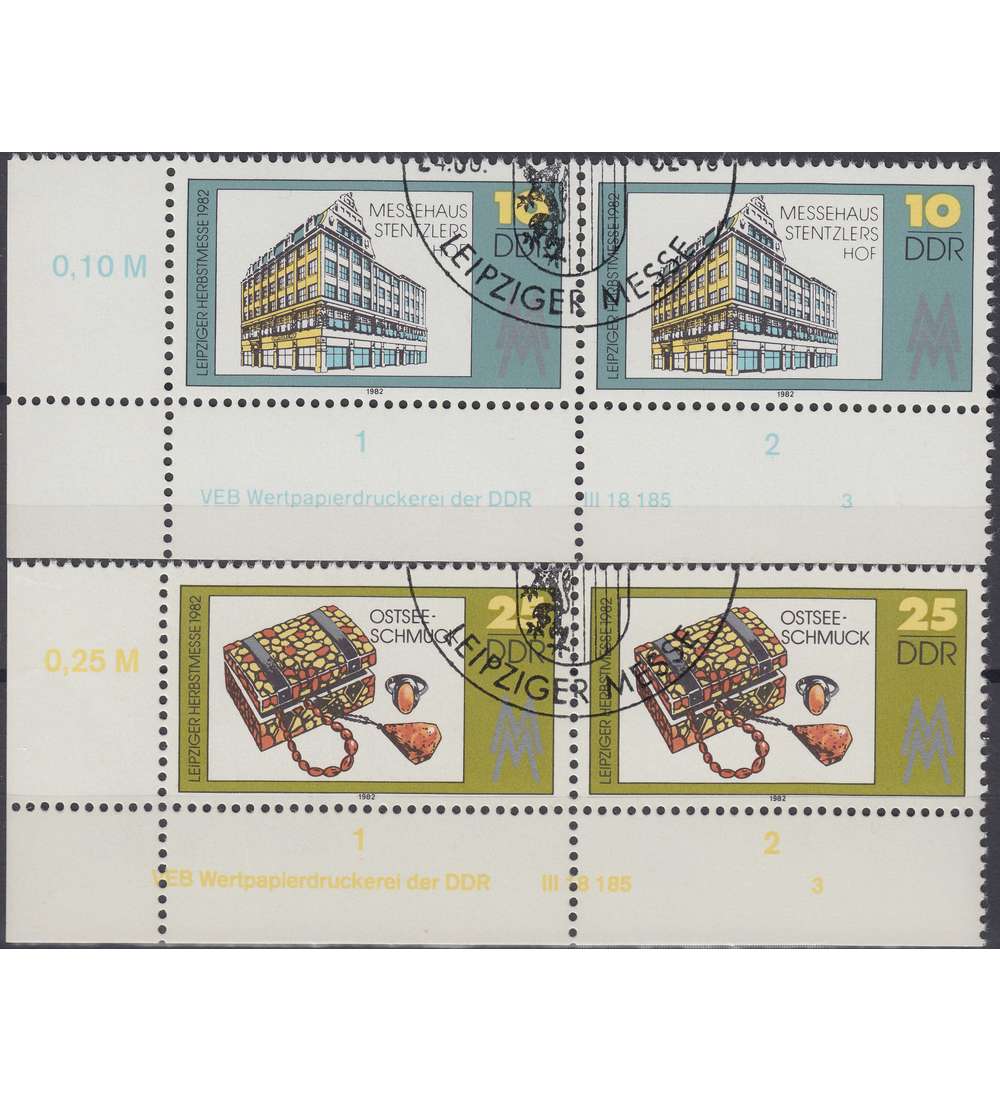 DDR Nr. 2733-2734 DV gestempelt Druckvermerk