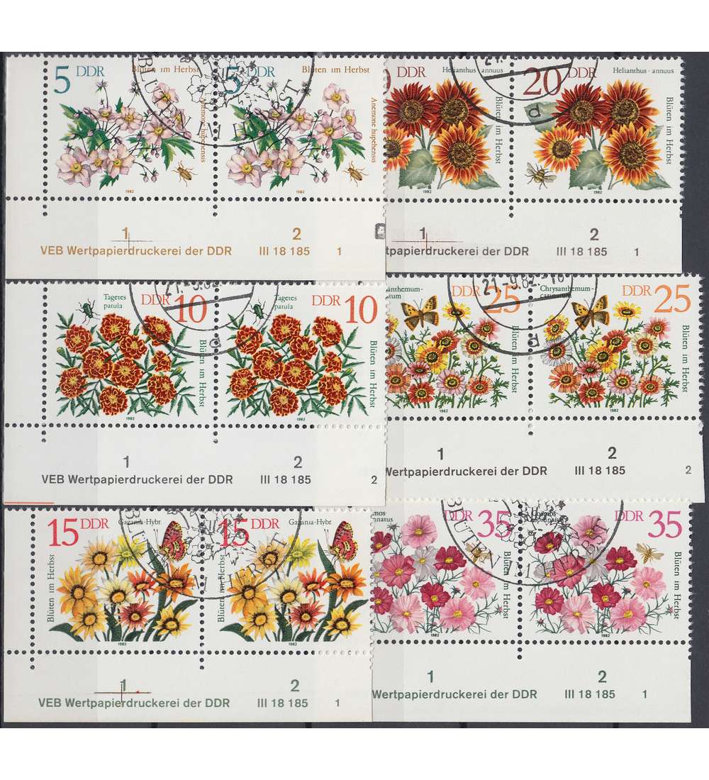 DDR Nr. 2737-2742 DV gestempelt Druckvermerk