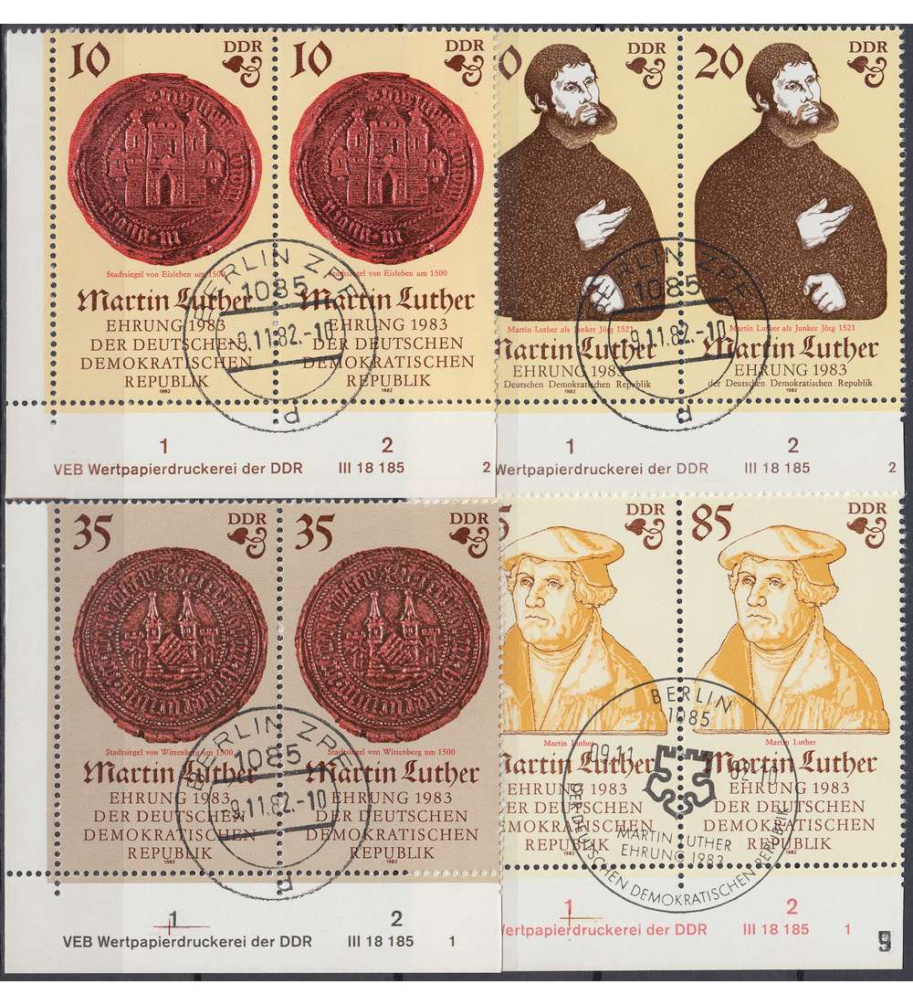 DDR Nr. 2754-2757 DV gestempelt Druckvermerk