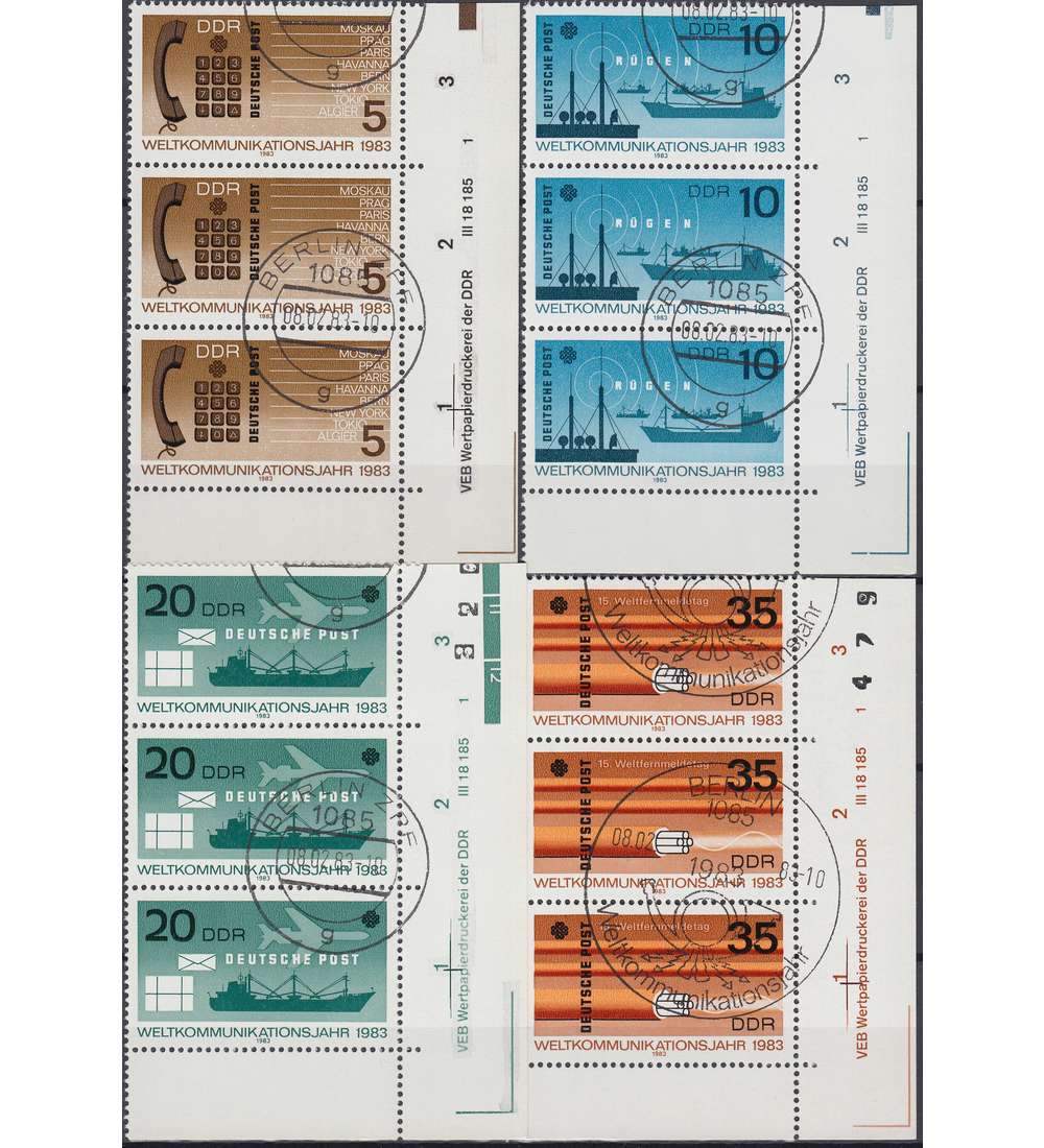 DDR Nr. 2770-2773 DV gestempelt Druckvermerk