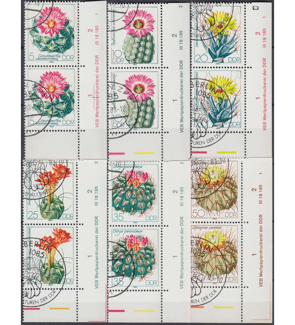 DDR Nr. 2802-2807 DV gestempelt Druckvermerk