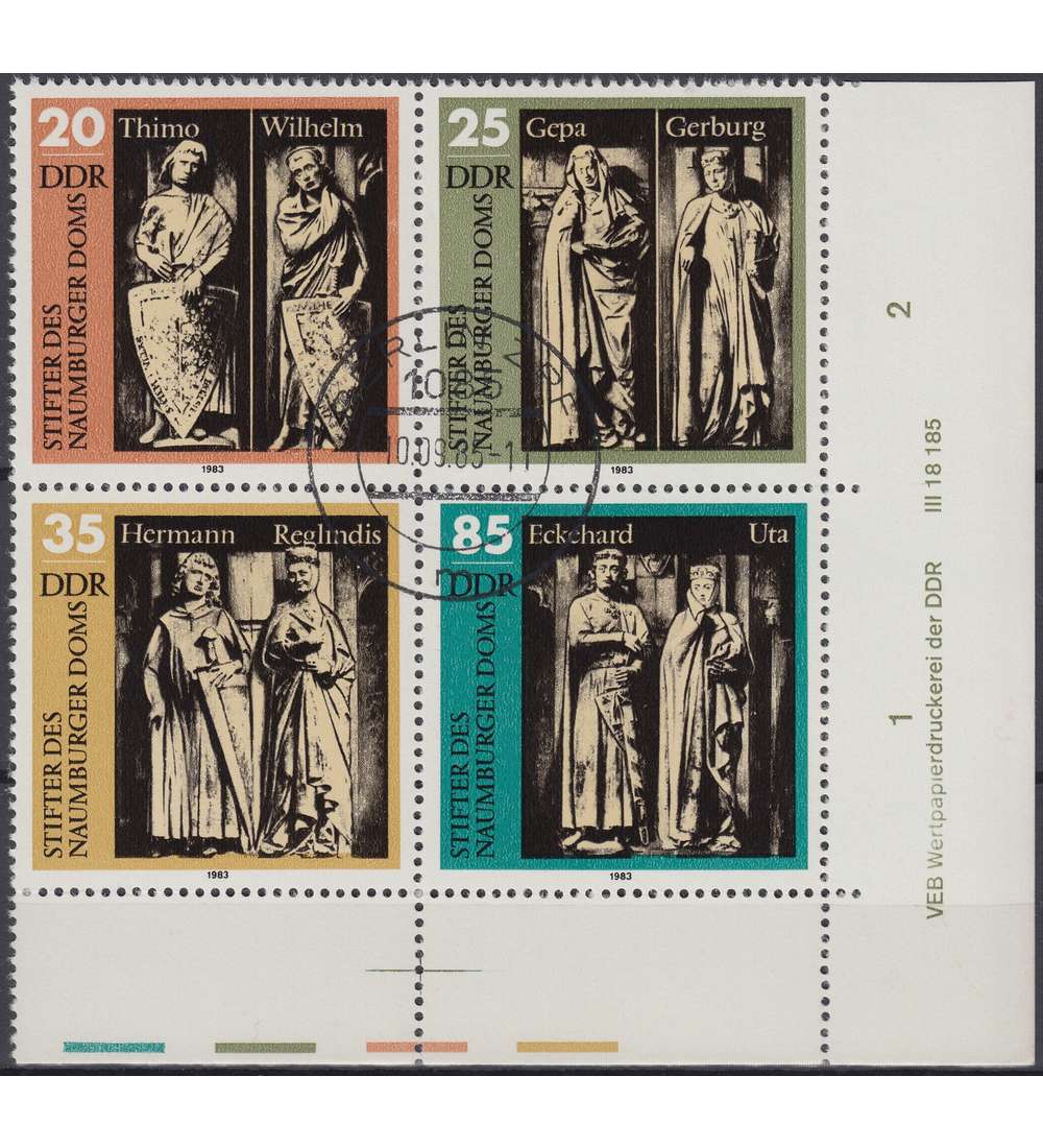 DDR Nr. 2808-2811 DV gestempelt Druckvermerk