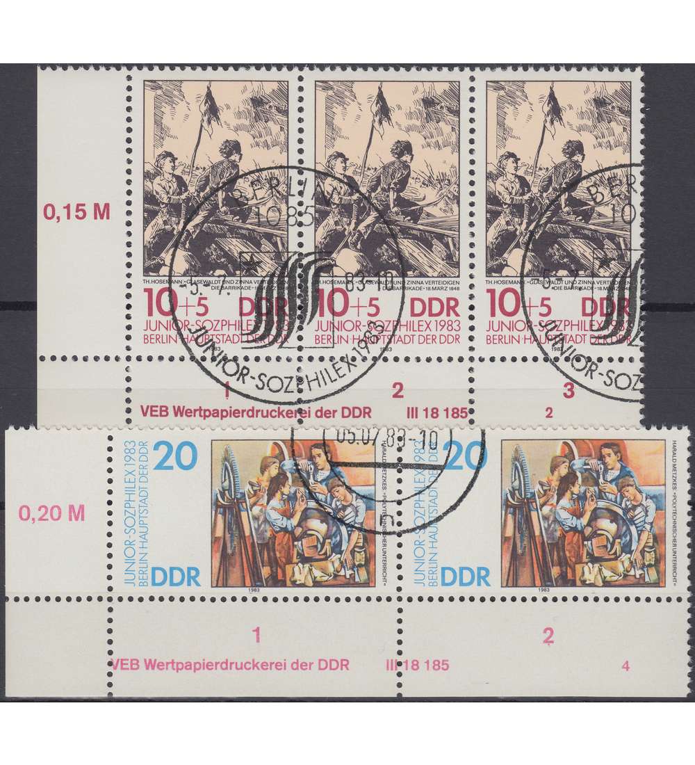 DDR Nr. 2812-2813 DV gestempelt Druckvermerk