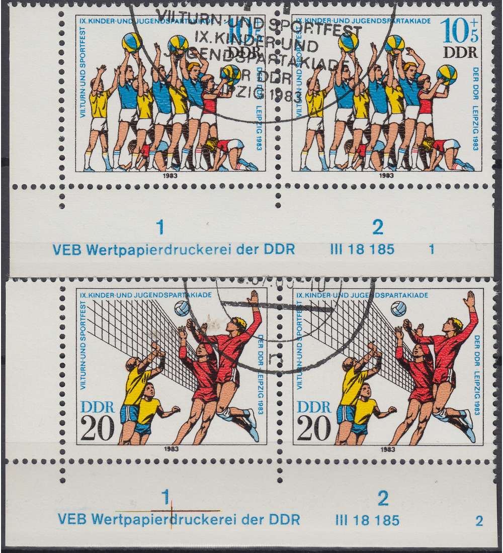 DDR Nr. 2814-2815 DV gestempelt Druckvermerk