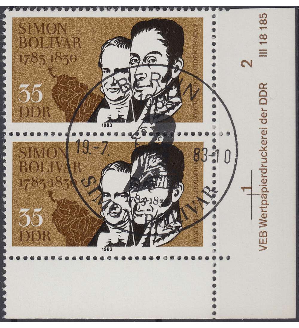 DDR Nr. 2816 DV gestempelt Druckvermerk