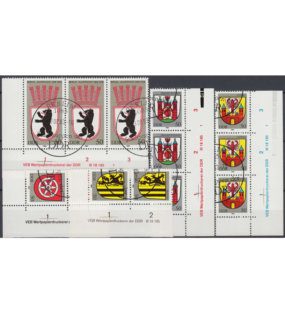 DDR Nr. 2817-2821 DV gestempelt Druckvermerk