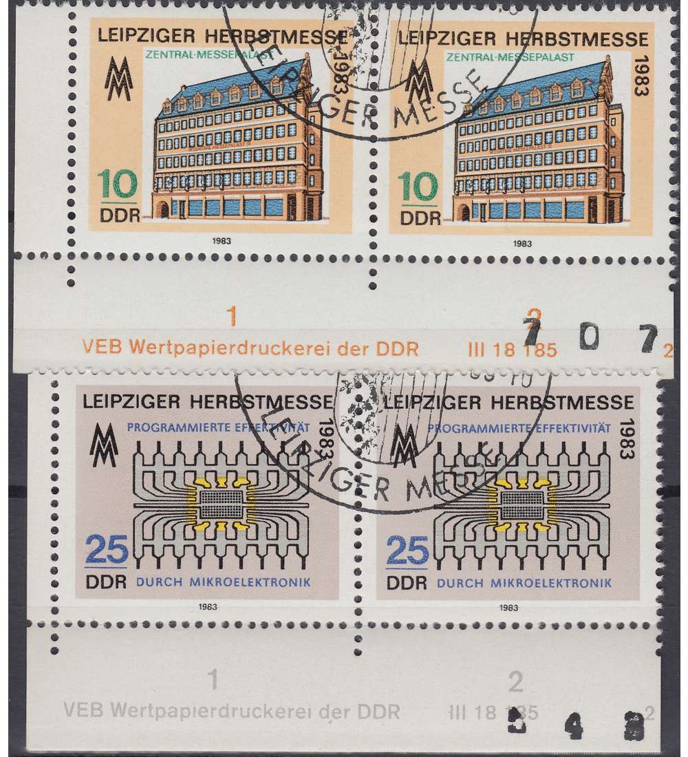 DDR Nr. 2822-2823 DV gestempelt Druckvermerk