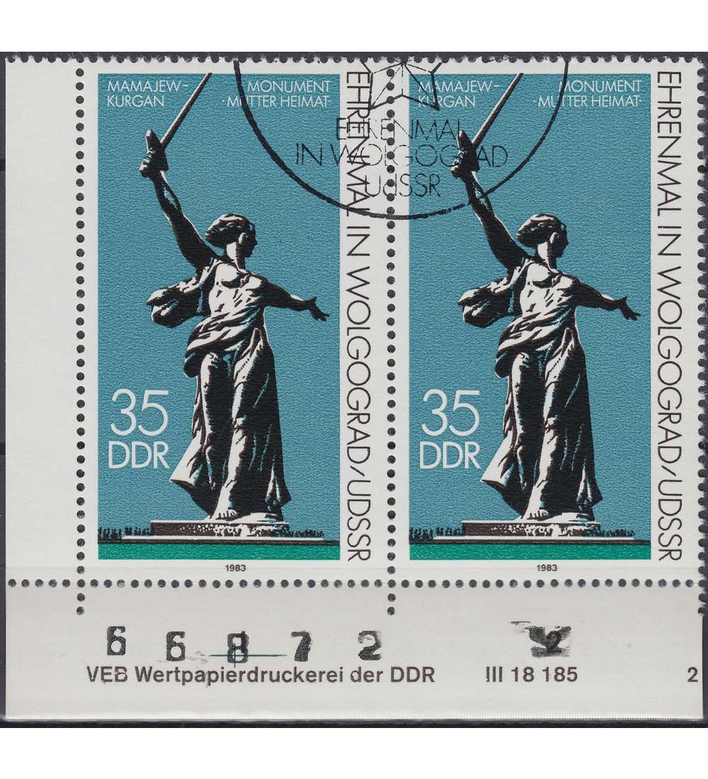 DDR Nr. 2830 DV gestempelt Druckvermerk