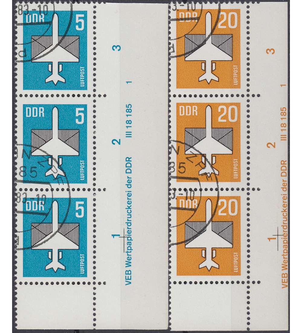 DDR Nr. 2831-2832 DV gestempelt Druckvermerk