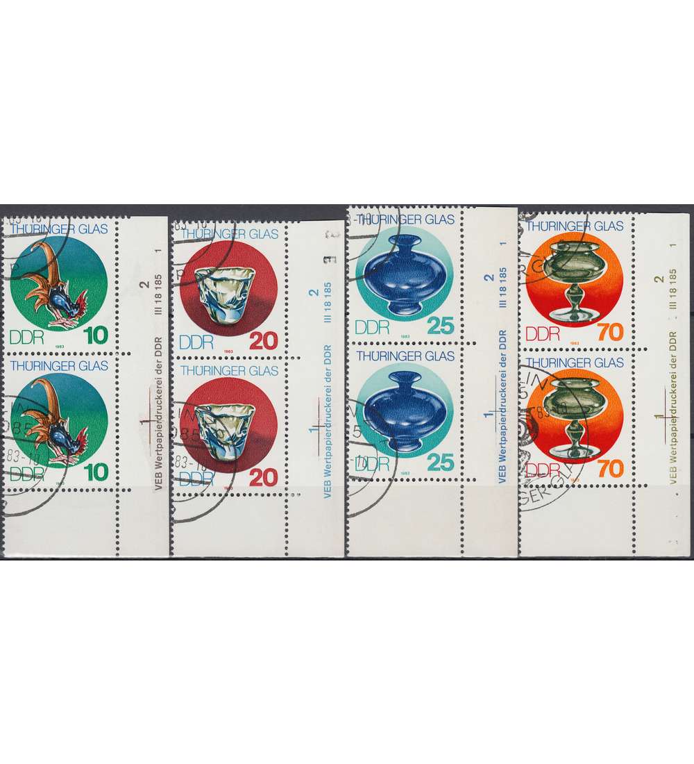 DDR Nr. 2835-2838 DV gestempelt Druckvermerk